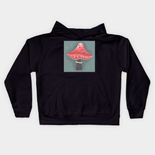 Trippy Mushroom - Pink Ice-cream Kids Hoodie